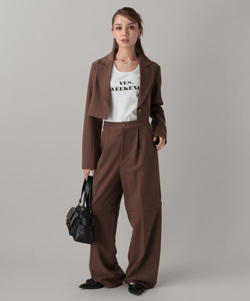 FOREVER 21(フォーエバー トゥエンティーワン)の「2WAYルーズスラックスパンツ(フォーマルスーツ/小物・ブラック09/グレー10/ダークブラウン58・S/M)」の9枚目の写真