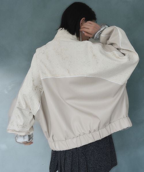 HARE（ハレ）の「フェイクレザーキリカエトラックジャケット