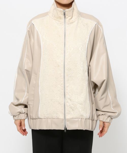 HARE フェイクレザーキリカエトラックジャケット HARE（ハレ）の「フェイクレザーキリカエトラックジャケット