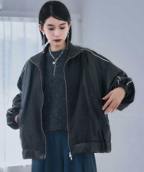 HARE フェイクレザーキリカエトラックジャケット HARE（ハレ）の「フェイクレザーキリカエトラックジャケット