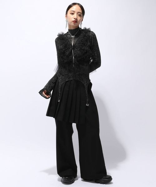 【新品未使用】HARE プリーツスカートレイヤードパンツ セール】プリーツスカートレイヤードパンツ(HARE)（その他パンツ