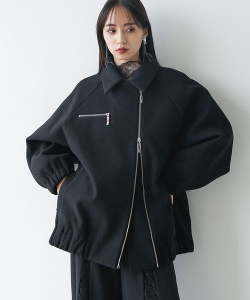 HARE（ハレ）の「ウーリーテックステンカラージップブルゾン（）」 - WEAR