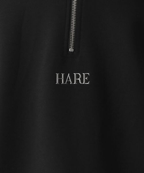 3D-HAREロゴポンチハーフジップスウェット
