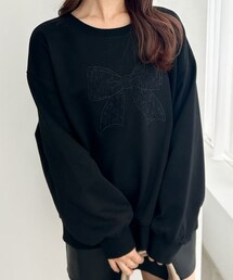 Heather（ヘザー）の「リボンレース裏毛スウェット（その他）」