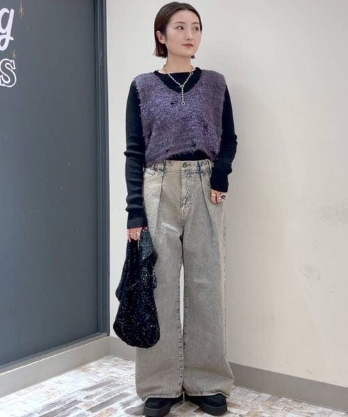 JEANASIS（ジーナシス）の「MIXヤーンニットビスチェ2P（）」 - WEAR