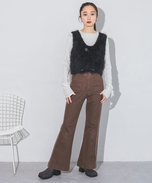 JEANASIS（ジーナシス）の「MIXヤーンニットビスチェ2P（）」 - WEAR