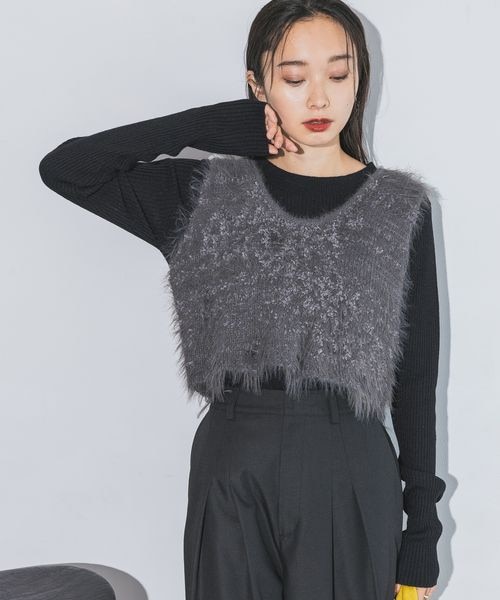 MIXヤーンニットビスチェ2P ジーナシス　新品未使用　今季新作 JEANASIS（ジーナシス）の「MIXヤーンニットビスチェ2P/152298