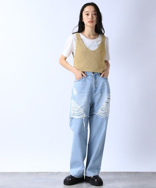 ジーナシス　グリッタービスチェ２Ｐ　Ｆ JEANASIS（ジーナシス）の「グリッタービスチェ2P SS（）」 - WEAR