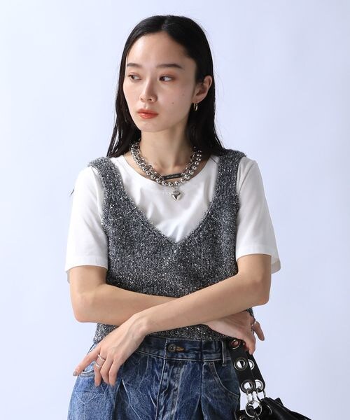 ジーナシス　グリッタービスチェ２Ｐ　Ｆ JEANASIS（ジーナシス）の「グリッタービスチェ2P SS（）」 - WEAR