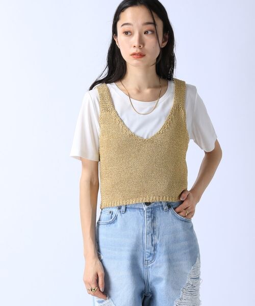 ジーナシス　グリッタービスチェ２Ｐ　Ｆ JEANASIS（ジーナシス）の「グリッタービスチェ2P SS（）」 - WEAR