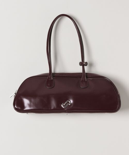 JEANASIS（ジーナシス）の「フェイクレザーボーリングBAG（バッグ・ブラック(09)/グレー(12)/ボルドー(35)・FREE）」の3枚目の写真