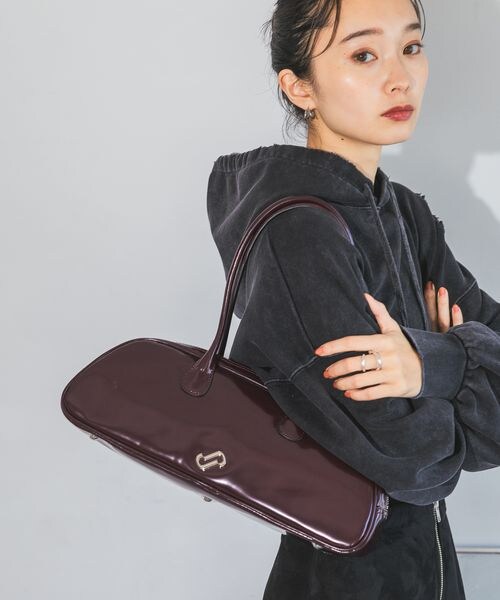 JEANASIS（ジーナシス）の「フェイクレザーボーリングBAG（バッグ・ブラック(09)/グレー(12)/ボルドー(35)・FREE）」の14枚目の写真