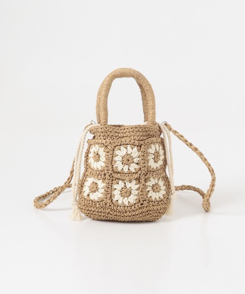 URBAN RESEARCH DOORS（アーバンリサーチドアーズ）の「ペーパーフラワーモチーフバッグ(KIDS)（その他・キッズ・NATURAL・One）」の2枚目の写真