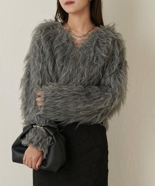 &ellecy ネコリリジャスニット &ellecy ネコリリジャスニット アンドエルシー 猫リリジャス