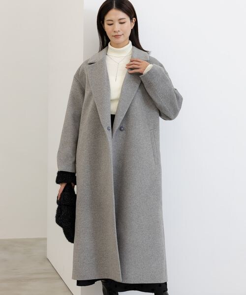 Ameri VINTAGE ウールモヘヤ ロングコート S ライトグレー Ameri VINTAGE ウールモヘヤ ロングコート S ライトグレー トゥービー