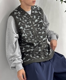 CIAOPANIC（チャオパニック）の「【TOWNCRAFT/タウンクラフト】SHAGGY PATTERN ZIP VEST（トップス・レディース）」