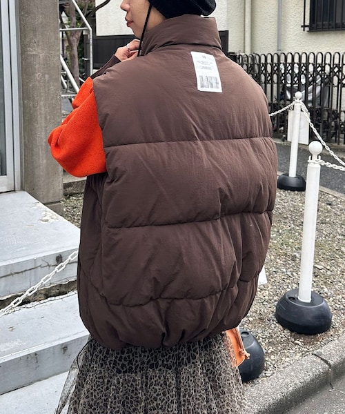 tao 中綿コート Sサイズ ブラック 58844 ステンカラー コート 中綿