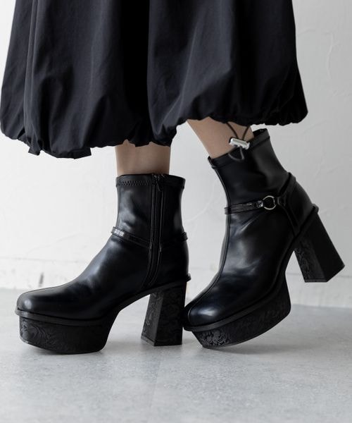 ガラソールチャンキーブーツ ガラソールチャンキーブーツ(HARE)（ブーツ）｜HARE（ハレ）の