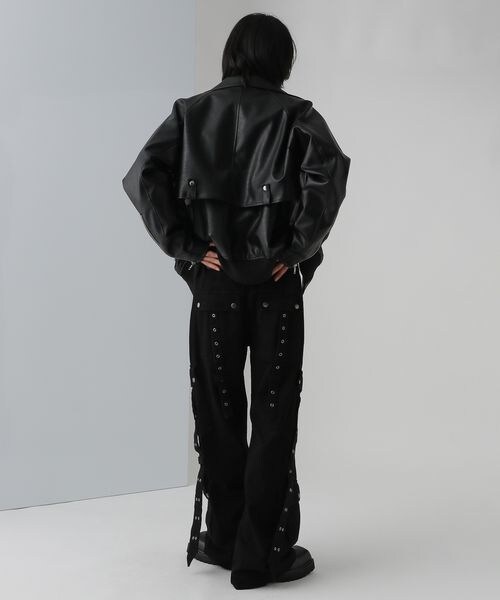 HARE　ブラックレザードッキングジャケット HARE（ハレ）の「レザードッキングブルゾン（）」 - WEAR