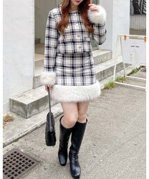 INGNI（イング）の「袖ファーチェック柄ジャケット（）」 - WEAR