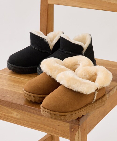 CIAOPANIC TYPY（チャオパニックティピー）の「【KIDS】2WAYムートンブーツ（ブーツ・キッズ・ブラック/キャメル・18/19/20/21/22）」の2枚目の写真