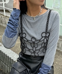 CIAOPANIC | ビーズフラワービスチェ(キャミソール)