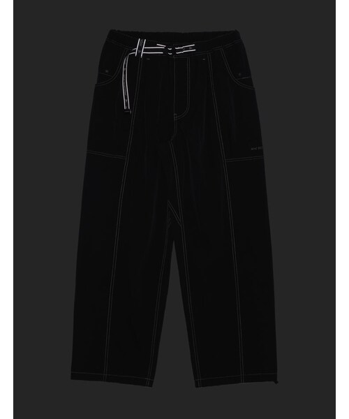 crinkled nylon pants