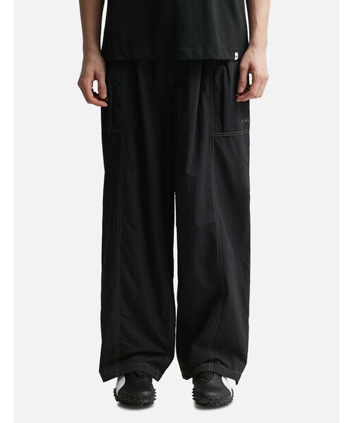 crinkled nylon pants