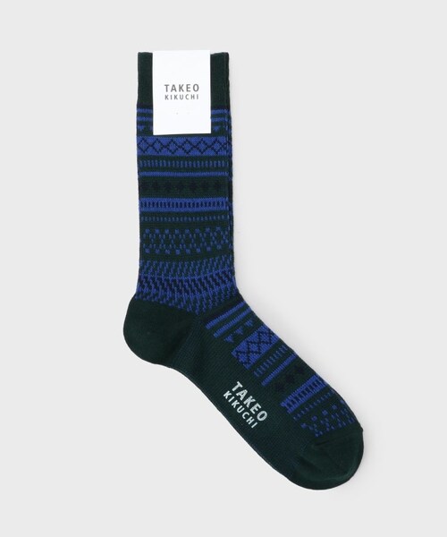 TAKEO KIKUCHI（タケオキクチ）の「フェアアイルソックス（レッグウェア・メンズ・グリーン(524)/ブラウン(543)/ライトベージュ(551)・00）」の4枚目の写真
