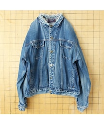 の「80s 90s USA AMERICAN HERO クラッシュ デニム ジャケット メンズL