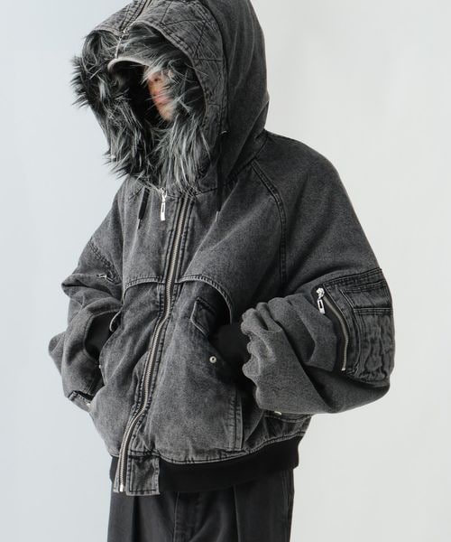 HARE（ハレ）の「ZIPファーフーディージャケット（）」 - WEAR