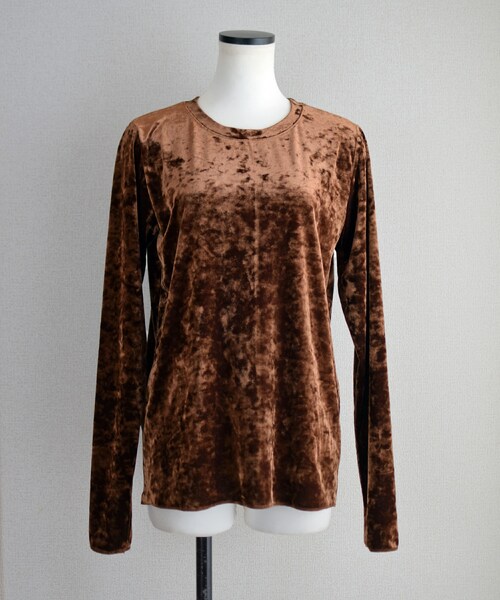 Marient(マリエント)の「ベロアTOPS(Tシャツ/カットソー・レディース・ブラック/ブラウン/グレー・FREE)」の3枚目の写真