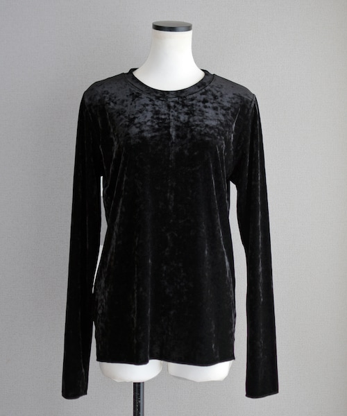 Marient(マリエント)の「ベロアTOPS(Tシャツ/カットソー・レディース・ブラック/ブラウン/グレー・FREE)」の1枚目の写真