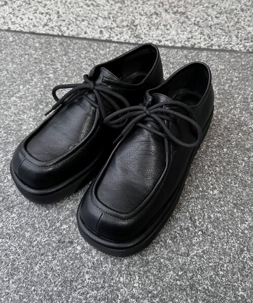 Marient(マリエント)の「Lace up loafers(ローファー・レディース・ブラック・23.0/23.5/24.0/24.5)」の2枚目の写真