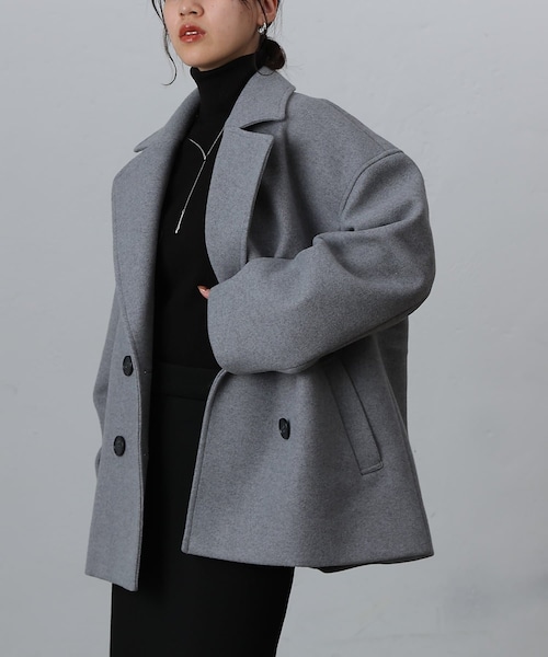 COLONY 2139（コロニートゥーワンスリーナイン）の「テックウールPコート（ピーコート・レディース・ネイビー/モカ/グレー/ブラック・S/M）」の3枚目の写真