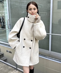 mystic | 【EC限定カラー/グリーン】シャギーミドルコート(チェスターコート)