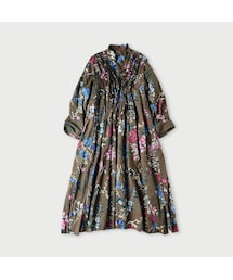 45R★インドカディのサポナリアフラワープリントドレス 45Rインドカディのサポナリアフラワープリントドレス: WOMEN｜45R