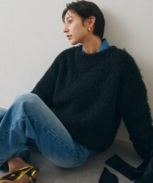 Whim Gazette（ウィムガゼット）の「ミックスヤーンクルーネックニット