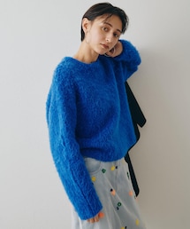 Whim Gazette（ウィムガゼット）の「ミックスヤーンクルーネックニット
