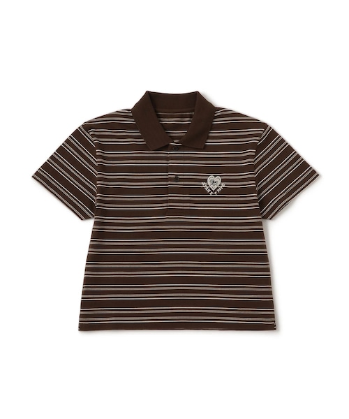 ADAM ET ROPE'（アダムエロペ）の「【Chocomoo×ADAM ET ROPE'】刺しゅうPOLO（ポロシャツ・レディース・ブラック系/ダークブラウン・F）」の8枚目の写真
