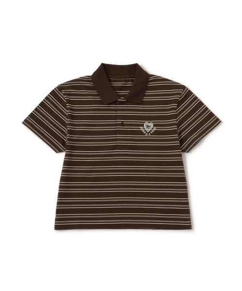 ADAM ET ROPE'（アダムエロペ）の「【Chocomoo×ADAM ET ROPE'】刺しゅうPOLO（ポロシャツ・レディース・ブラック系/ダークブラウン・F）」の21枚目の写真