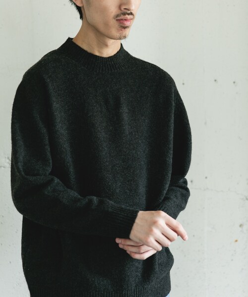 URBAN RESEARCH DOORS(アーバンリサーチドアーズ)の「ウール混もちもちハイネックニット(ニット/セーター・メンズ・OFF BEIGE/YELLOW/BLUE GREEN/CHARCOAL/BORDEAUX/NAVY・M/L)」の10枚目の写真