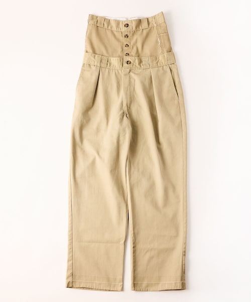 ADAM ET ROPE'（アダムエロペ）の「【QUIITO】REMAKE W /WAIST CHINO PANTS MENS（チノパンツ・メンズ・ベージュ・4/5）」の3枚目の写真