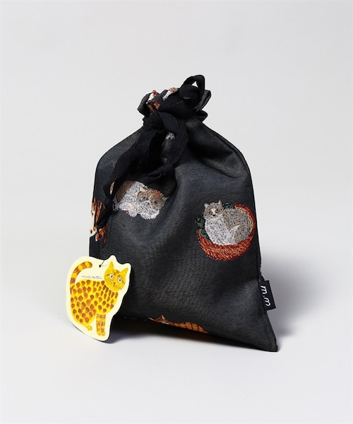 UR SELECT(ユーアールセレクト)の「松尾美雪 束口袋(その他・レディース・Cats BK・Cats BK)」の2枚目の写真