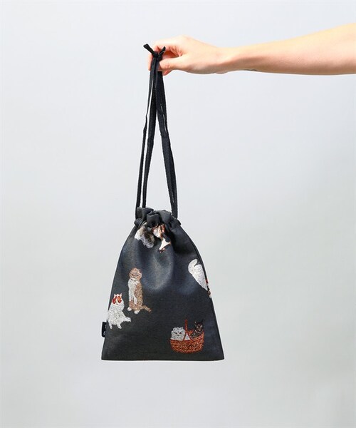 UR SELECT(ユーアールセレクト)の「松尾美雪 束口袋(その他・レディース・Cats BK・Cats BK)」の7枚目の写真