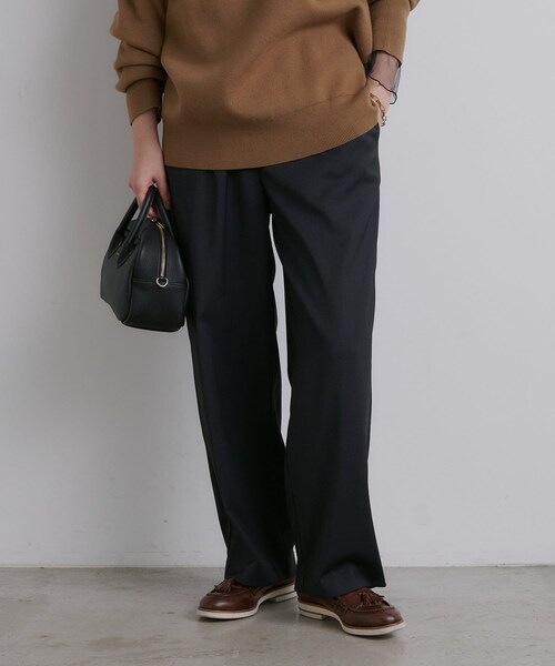 PUAL CE CIN(ピュアルセシン)の「【@sein___000企画】スッキリシルエットイージーパンツ(パンツ・レディース・ベージュ/スミクロ/ストライプ・FREE)」の2枚目の写真