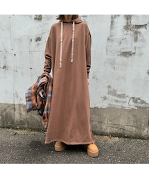 copine | パーカーロングワンピース(ワンピース)