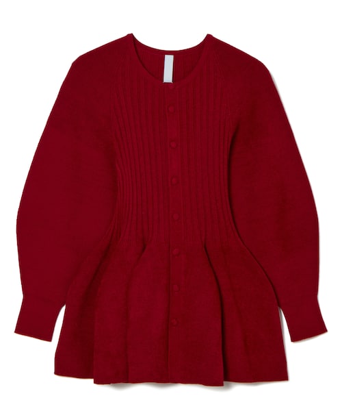 CFCL（シーエフシーエル）の「POTTERY VELVET PUFF SLEEVE CARDIGAN（トップス・レディース・BLACK/01/RED/60・F）」の2枚目の写真