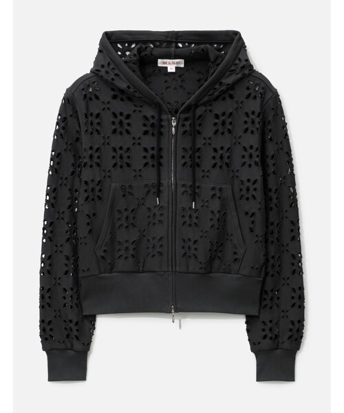 トップス [MASU] FLOWER HOLE ZIP-UP SWEAT PARKA 46 MASU（エムエーエスユー）の「FLOWER HOLE ZIP-UP SWEAT PARKA