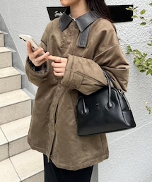 【オシャレ見えアウター】フェイクスエードミドルコート mystic（ミスティック）の「フェイクスエードミドルコート（）」 - WEAR